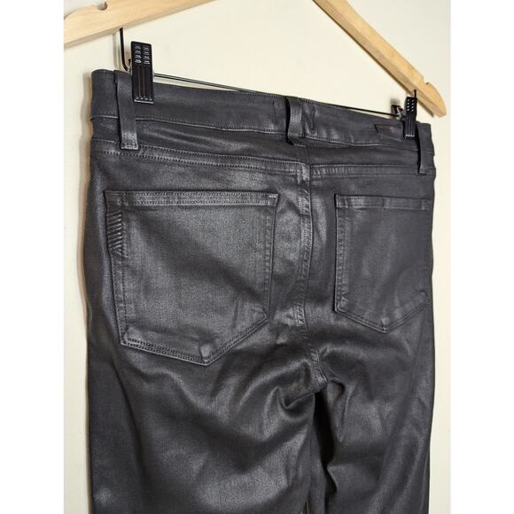 NWT Paige Evereve Verdugo Ultra Skinny in Black Fog Luxe Coating - Picture 6 of 9